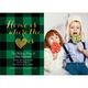 Green Plaid Home Holiday Photo Moving Announcements Image 4 of 6